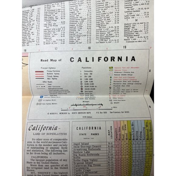 1978  The Murray Map Of The Golden State Of California Insets Of Freeway Systems - Picture 8 of 12